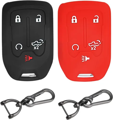Miniatura 8 de MILD EAST 2 piezas de fundas de llave inteligente de silicona para 2025 2024 2023 2022 2021 2020 GMC Sierra 1500 2500HD 3500HD y Chevy Chevrolet