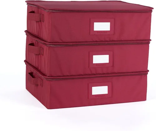 Miniatura 43 de Covermates Keepsakes - Juego de cajas de almacenamiento con cierre de cremallera, paquete de 3 cubos organizadores de poliéster resistente, diseño