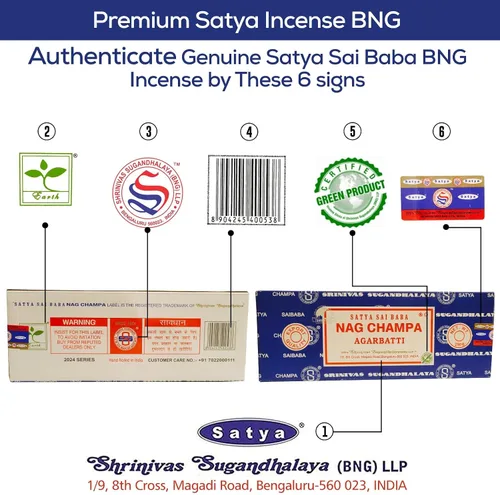 Miniatura 3 de Satya Nag Champa - Varillas de incienso Bangalore, paquete de 250 gm, natural, enrollado a mano, no tóxico, juego de insense Nagchampa BNG
