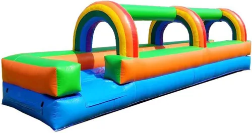 Crossover - Tobogán acuático inflable para niños con soplador, tobogán acuático arcoíris de 25 x 9 x 6 pies con sistema de nebulización integrado