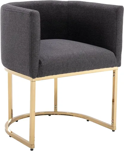 Miniatura 19 de RIVOVA Silla de Comedor Tapizada, Sillón Lateral Moderno Tipo Barril Tapizado, Sillas de Comedor Tapizadas, Cómodo Sillón, Silla Lateral de Cocina