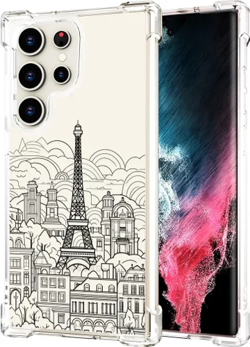 Miniatura 148 de Hungo Funda compatible con Samsung Galaxy S23 con diseño floral y bonito diseño transparente, femenino para mujeres y niñas, con hermoso clavel