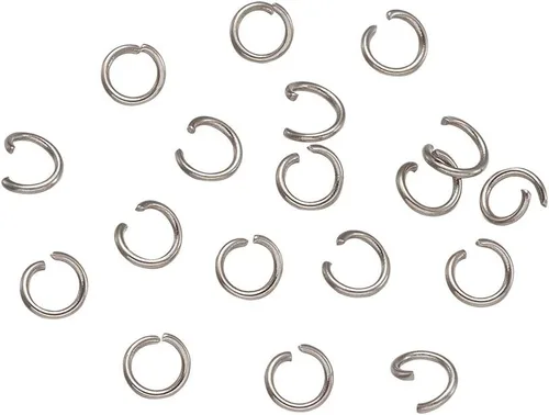 Miniatura 9 de Craftdady 1000 anillos de acero inoxidable abiertos de 0.315 in redondos de 0.039 in de grosor para fabricación de joyas