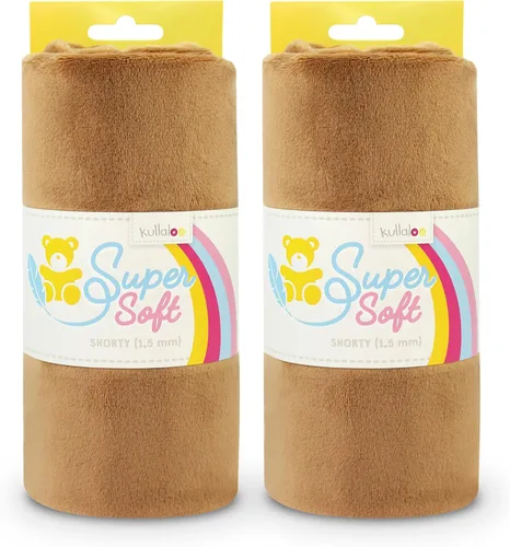 Miniatura 22 de kullaloo Tela de Felpa Tela Minky Blanca Sólida para Coser Material de Abrazo Súper Suave 39.5x29.5 pulgadas Peluches, Mantas de Bebé