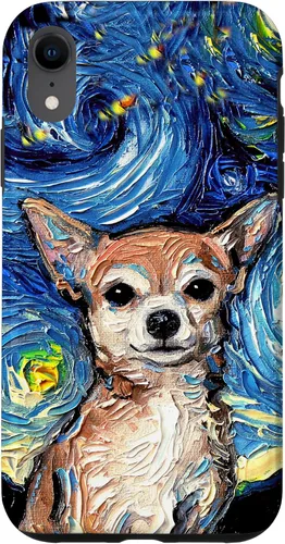Miniatura 25 de Aja - Funda para iPhone 17, diseño de perro de noche estrellada, color marrón