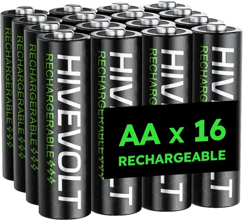 Miniatura 8 de Baterías AA recargables, 2800 mAh de alta capacidad doble A batería NiMH baja autodescarga, 12