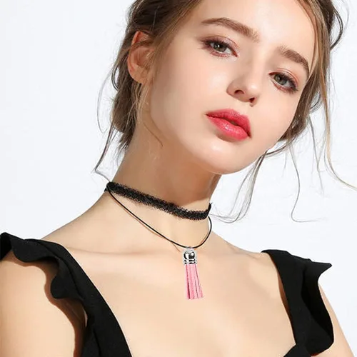 Miniatura 3 de Llavero con borlas de cuero con tapas blancas plateadas, dije de borla para hacer joyas, llavero, pulseras, anillos, manualidades, 30 unidades Negro