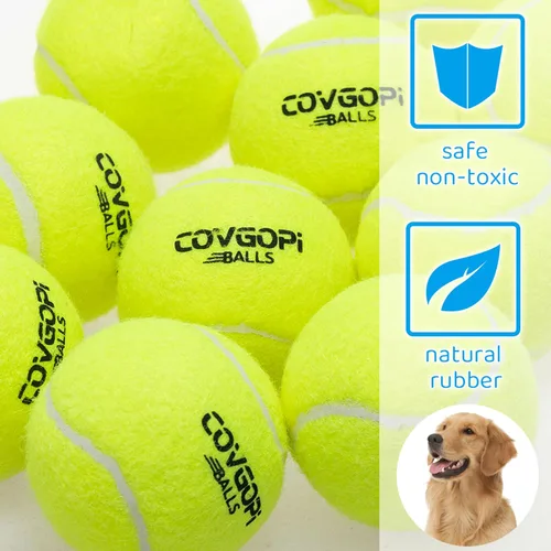 Miniatura 6 de Pelotas de tenis para perros, paquete de 12 unidades, juguetes interactivos chirriantes para entrenamiento, ejercicio, juego en interiores