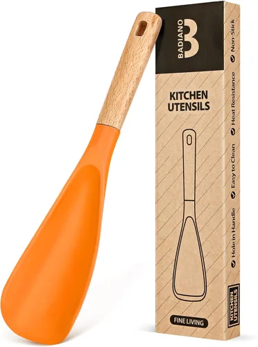 Miniatura 22 de Cuchara de cocina para utensilios de cocina antiadherentes, ideal para cocinar y servir silicona mate resistente sin BPA, cuchara con mango de Azul