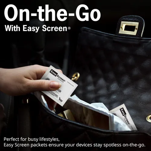 Miniatura 8 de Easy Screen, toallitas de limpieza de pantalla premium, electrónica, pantallas táctiles y limpiador de gafas, 50 paquetes individuales por caja