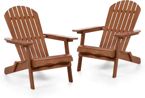 Miniatura 13 de Elk - Silla Adirondack de madera de eucalipto para patio al aire libre de 34 pulgadas de ancho para patio al aire libre, terraza, playa, jardín