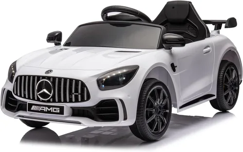 Winado 12V Auto eléctrico para niños, con licencia de Mercedes Benz AMG GTR, con batería, control remoto para padres, asiento más ancho, luces LED,