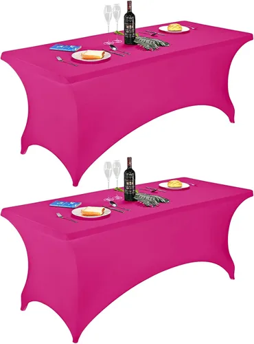 Miniatura 139 de FORLIFE - Funda de mesa de elastano, mantel ajustado de 4 pies para mesas rectangulares, funda elástica para patio, universal para bodas, banquetes