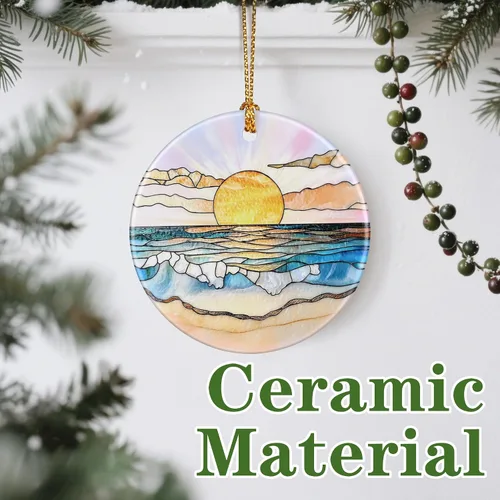 Miniatura 4 de Adorno de puesta de sol de playa, adorno de Navidad, decoración de árbol de Navidad, decoración de vacaciones, relleno de calcetines, idea de regalo