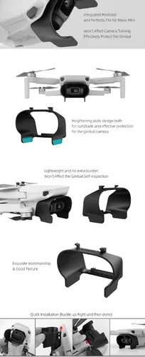 Miniatura 9 de Mini 4K / Mavic Mini/Mini SE / Protector de lente de 2 lentes y parasol para DJI Mini 4K / Mavic Mini/Mini SE / 2