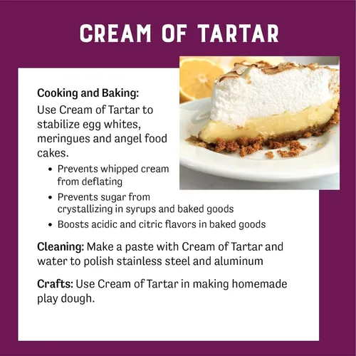 Miniatura 4 de Judee's Gluten Free Cream of Tartar Powder - Sustituto de polvo de merengue y espesante de glaseado real, horneado keto y postres sin gluten