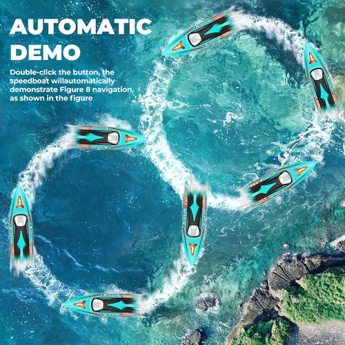 Miniatura 7 de BEZGAR Bote RC, barco de control remoto sin escobillas grande de 45 cm para adultos y niños, botes de velocidad RC grandes y rápidos de 55 KPH