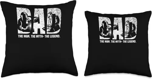 Miniatura 3 de Welder Dad The Man Myth Legend Flame Metalsmith Fabricator Throw Pillow