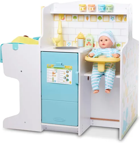 Miniatura 3 de Melissa & Doug Centro de actividades de cuidado de bebé Mine to Love para muñecas - Cocina, Guardería, Baño-Cambio