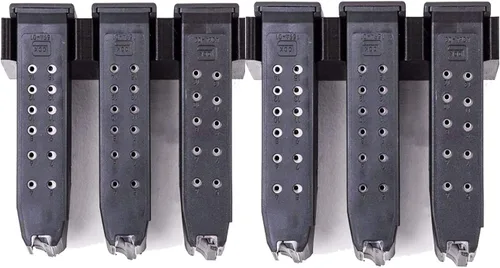 Montura de revista para Glock 17 19 26 31 32 33 34 - Sistema de organización y almacenamiento en pared para pistolas (2 monturas, sostienen 6 2
