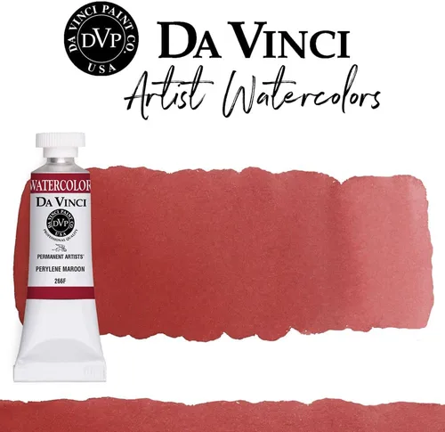 Miniatura 200 de DA VINCI PAINTS Pintura Acuarela Profesional para Artistas, Alizarin Crimson (Quinacridone), 37ml Índigo