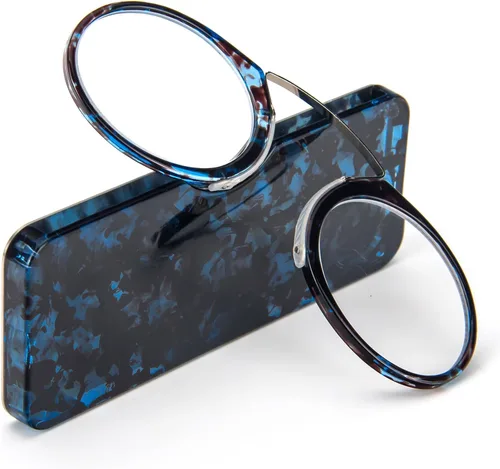 Miniatura 11 de REAVEE Paquete de 2 lentes de lectura con clip de nariz sin brazos para hombres y mujeres, sin sienes, delgados y compactos, ultra delgados con mini