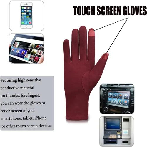 Miniatura 15 de Tomily - Guantes de forro polar para mujer con pantalla táctil