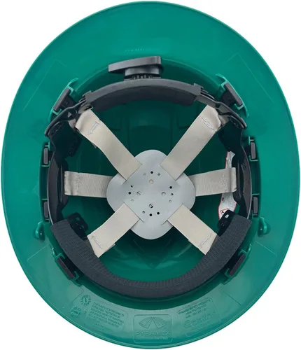 Miniatura 5 de Texas America Safety Company Casco duro RIDGELINE de ala completa con ajuste de perilla de 6 puntos y bolsa Verde