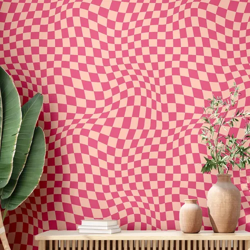 Dunzoom Papel tapiz a cuadros de despegar y pegar de 15.75''x118'' pulgadas, estético, extraíble, papel de contacto, papel tapiz preppy, decoración