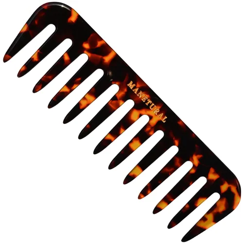 Miniatura 7 de Peine de dientes anchos S1, ligero, apto para viajes y diseño elegante para cabello sin enredos (azul rosa)