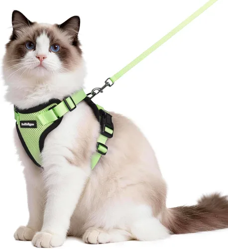 Miniatura 84 de rabbitgoo Juego de arnés y correa para gatos, arnés a prueba de escapes para paseos seguros al aire libre, chaleco suave transpirable ajustable