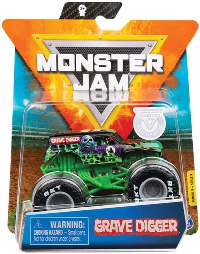 Miniatura 2 de Monster Jam, Camión monstruo oficial Joker, vehículo fundido a presión, serie de camiones de héroes y villanos, escala 1:64