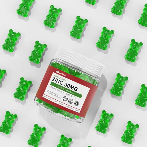 Miniatura 8 de Gomitas de zinc + cobre, selenio, vitamina C y D3, suplementos de zinc fermentados para mujeres y hombres con saúco, gomitas inmunes diarias