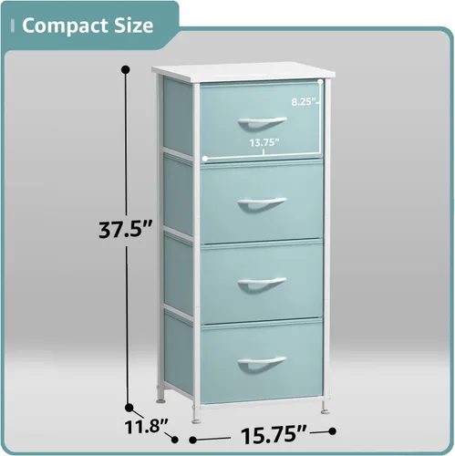 Miniatura 3 de Sorbus Torre de Almacenamiento para Cómoda, Cajones Organizadores para Clóset, Dormitorio de Niños y Niñas, Muebles de Cabecera, Baúl para el Hogar