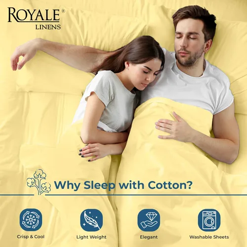 Miniatura 55 de Royale Linens Sábana encimera de tamaño individual XL 100% Algodón Orgánico – Super suave – Sábanas superiores de percal – Sábana encimera