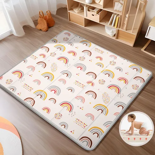 Alfombra de Juego Plegable para Bebé, PIGLOG Alfombras Impermeables para Bebés y Niños Pequeños, Alfombra de Espuma Segura para Tiempo de Barriga,