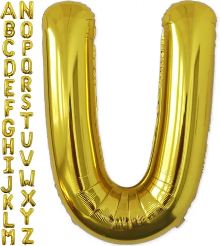 Miniatura 17 de VHUWE Globo dorado de 40 pulgadas con letra B, globos de helio de aluminio del alfabeto de Mylar de gran tamaño para fiesta de cumpleaños