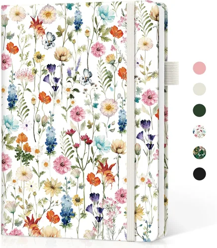 Miniatura 21 de Taja Cuaderno rayado para mujeres y hombres, diario de cuero de tapa dura para escribir, cuaderno de rayas universitarias A5 para trabajo y toma