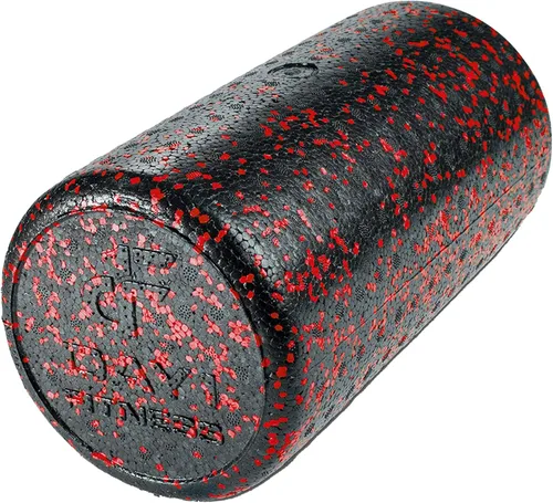 Day 1 Fitness Rodillos de espuma muscular de alta densidad, rodillos de masaje deportivo para estiramiento, terapia física, tejido profundo, Rojo