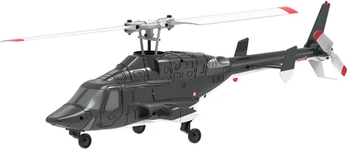 Miniatura 2 de Modelo de helicóptero RC, A61 escala 1/53 Air-Wolf 2.4G 4CH avión RC de un solo rotor con retención de altitud de flujo óptico