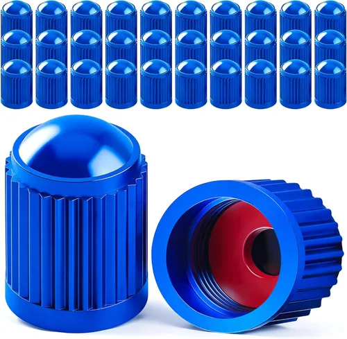 Miniatura 45 de 30 piezas de tapas de vástago de válvula de neumático TPMS, tapas de vástago de válvula de rueda de plástico negro para TR20008 TPMS, tapas