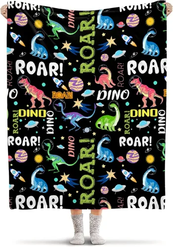 Miniatura 11 de Manta ligera de franela de dinosaurio de nuggets de pollo, regalos para niñas y mujeres en todas las estaciones, para cama, sofá, 30 x 40 pulgadas