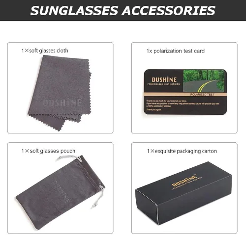 Miniatura 7 de DUSHINE - Gafas de sol polarizadas para mujer, estilo clásico, retro, 100 % protección UV