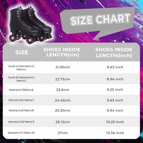 Miniatura 4 de Nattork Patines de rodillos para mujeres, diversión al aire libre, patines de derby de moda para hombres, niñas, niños, patines para pistas cubiertas