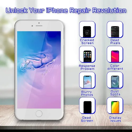 Miniatura 4 de Para iPhone 8 Plus Reemplazo de pantalla Botón de inicio Negro 5.5 "3D Touch LCD Digitalizador Pantalla Auricular Montaje Completo Cámara Frontal