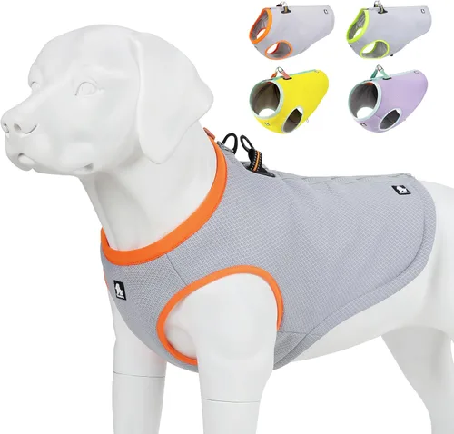 Miniatura 7 de JUXZH Truelove - Chaleco de refrigeración para perro, chaqueta enfriadora con cremallera ajustable para entrenamiento de caza al aire libre