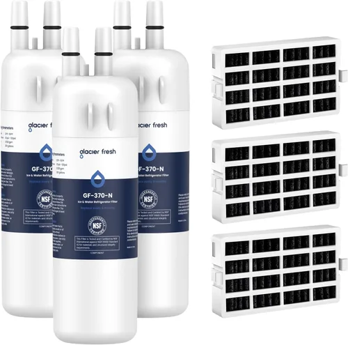 Miniatura 14 de GLACIER FRESH Filtro de agua para refrigerador compatible con W10295370A, EDR1RXD1, WHR1RXD1, KAD1RXD1, filtro 1, W10295370, P4RFWB, P8RFWB2L
