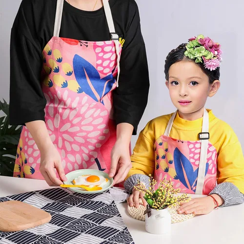 Miniatura 6 de Delantales a juego para niños y adultos, 2 delantales para mujeres y niños, delantal de cocina perfecto para mamá y yo