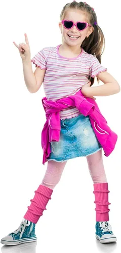 Miniatura 2 de Calentadores de piernas para niños y niñas, calcetines de pierna de punto neón acanalado, calentadores de piernas para bebés, calentadores de brazos