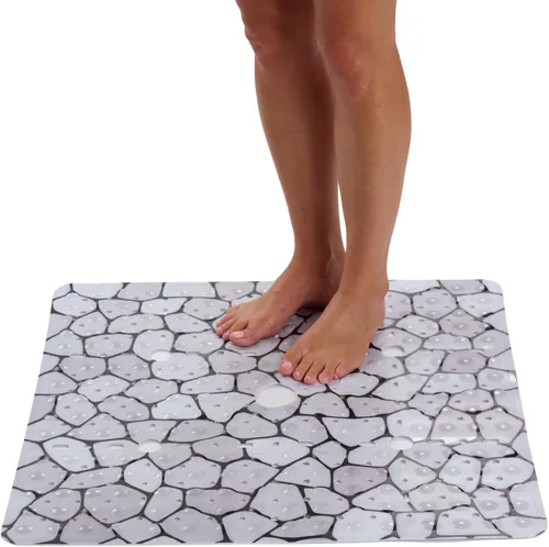 Miniatura 11 de ENKOSI Alfombrilla grande de 27 x 27 pulgadas cuadrada antideslizante para la ducha Alfombrilla antideslizante para cabina de ducha para personas